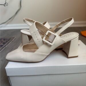 Alex Marie Cream Slingback Heels